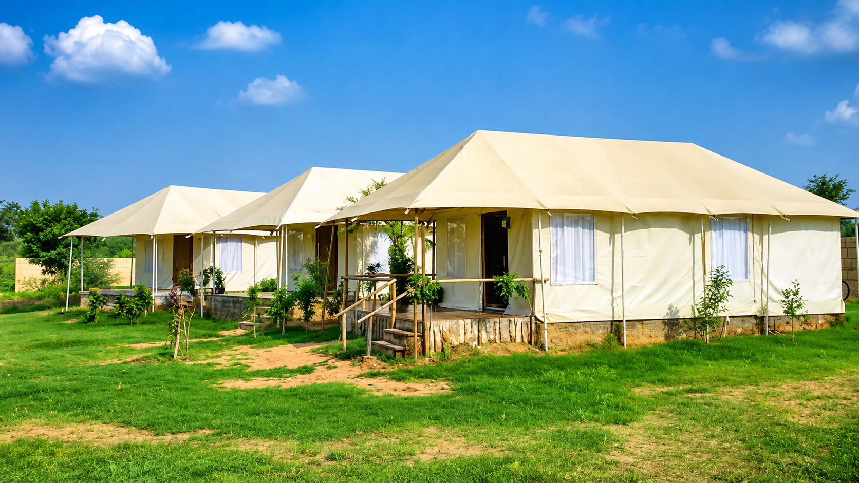 Luxury resort tent manufacturer with premium canvas fabric
